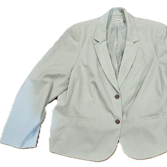 24W Calvin Klein Mint Green Blazer - Picture 2 of 3